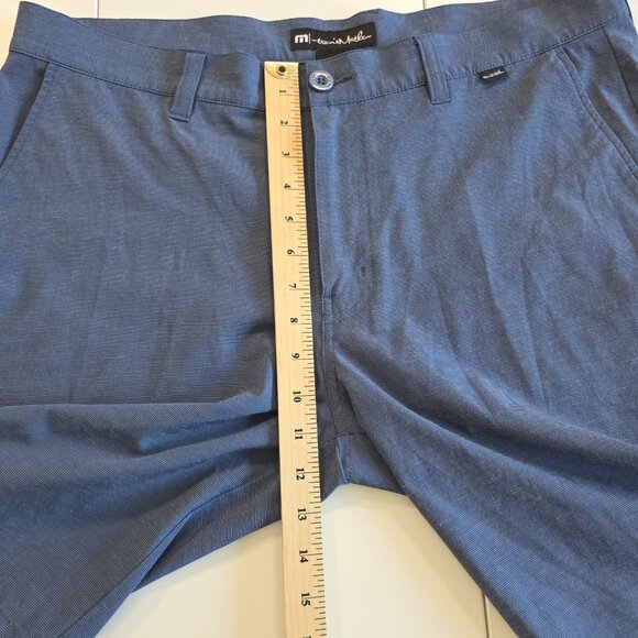 Travis Mathew Shorts Mens US 36 Dark Heathered Blue Golf Ripstop Stretch Active - Picture 6 of 13